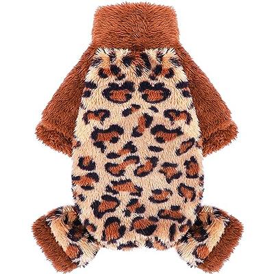 Leopard Turtleneck Dog Pajamas for Small Dogs, Fleece Dog Sweater, Winter  Cute Tiny Dog Clothes Outfit Puppy Pajamas Pet Jumpsuits Cat Clothing  (Medium) - Yahoo Shopping