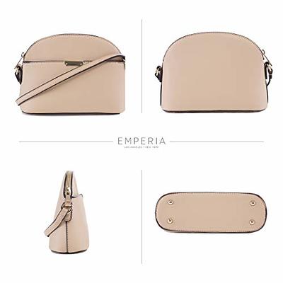 Emperia Ava Small Cute Saffiano Faux Leather Dome Crossbody Bags Shoulder  Bag Purse Handbags for Women Light Taupe - Yahoo Shopping