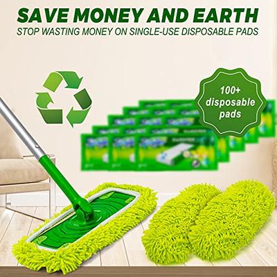 KEEPOW Reusable Wet Pads Compatible with Swiffer Sweeper Mop, Dry Sweeping  Cloths, Washable Microfiber Wet Mopping Cloth Refills for Hardwood Floor