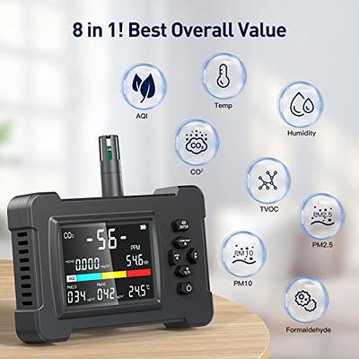 Digital Air Quality Monitor 5 in. 1 Multi-Functional CO2 Detector