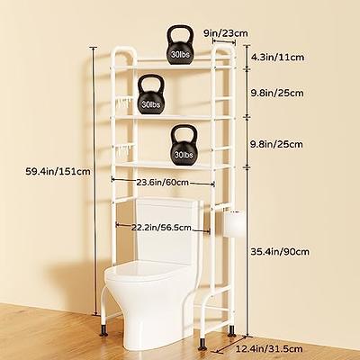3-Tier The Toilet Bathroom Rack White