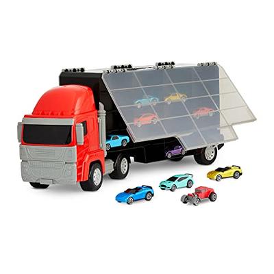 Fullcase Toys Car Organizer Storage Container, Double Sided Carrying Box  Holds 48 Compartments (Box Only) Red