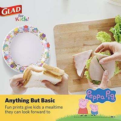 Glad for Kids 7 inch Peppa Pig Friends Paper Plates, 20 Ct, Disposable  Paper Plates with Peppa Pig Characters