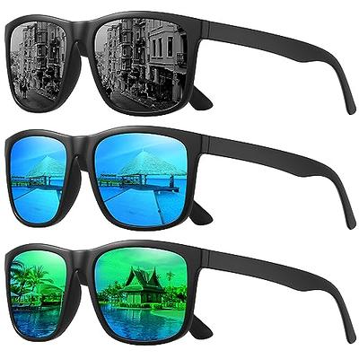  3PACK Sports Polarized Sunglasses For Men Fishing