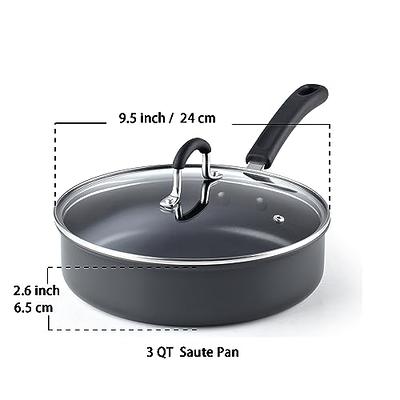 24cm (9.5 Inch) Non-Stick Frying Pan With Lid - Yahoo Shopping