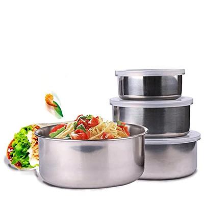 Fufafayo 5 Pcs Stainless Steel Home Kitchen Food Stainless Steel Storage Mixing  Bowl Set Plates And Bowls Sets Stainless Steel Bowls With Lids Set My  Orders Kitchen Utensil - Yahoo Shopping