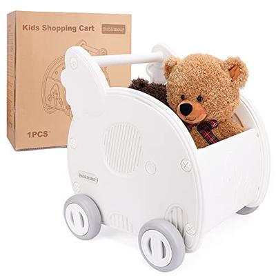 Push & Pull Walker Wagon with Teddy Bear, Toddler Wagon