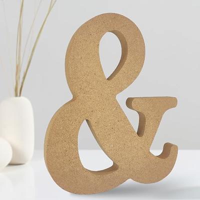 4 inch Designable Wood Letters, Unfinished Wood Letters for Wall Decor Decorative Paintable Decorative Letters Standing Letters Slices Sign Board