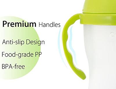 Baby Bottle Handle Grip for Comotomo 5 Ounce and 8 Ounce Silicone Bottles 3 Pack Green