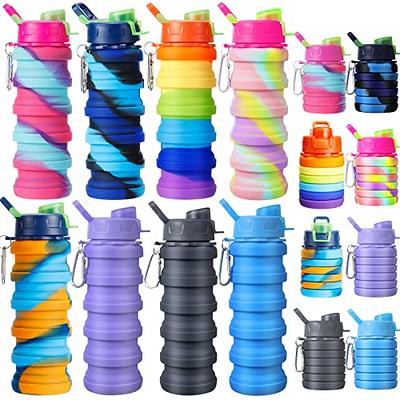 Mefold Water Bottles Collapse Silicone Durable Leak Proof Straw