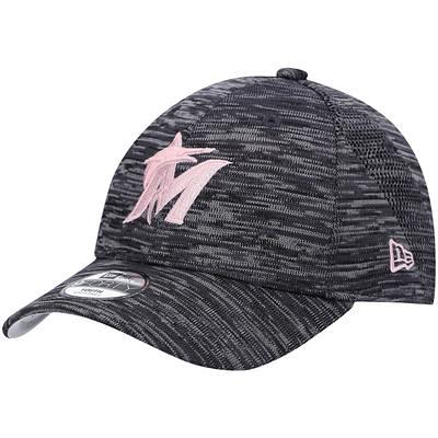 New Era Girls' Miami Marlins Black 9Twenty Flower Adjustable Hat