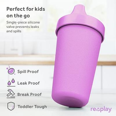 No Spill Sippy Silicone Cup with Straw (PURPLE)