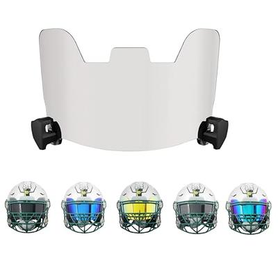 SLEEFS Football Helment Visor - Tinted Professional Football Visor/Shield -  Fits Youth & Adult Helmets - Includes Quick Visor Clips + Microfiber