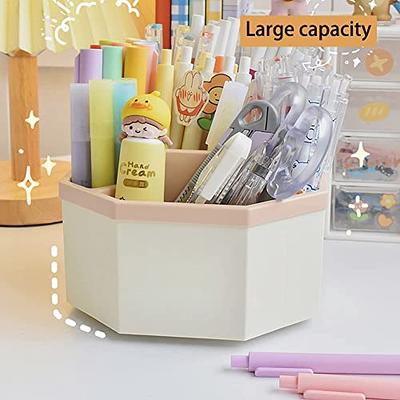 kaileyouxiangongsi Rotating Art Supply Organizer, Pen Holder 3  Compartments, School Supplies Organizer for Pen, Colored Pencil, Art  Brushes, Gift for
