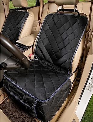 Motor Trend Car Seat Covers for Auto Truck SUV, Black Faux Leather Front  Seat Covers for Cars, 2-Pack Padded Car Seat Protector Cushion