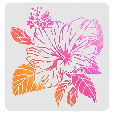 Hibiscus Flower Stencil