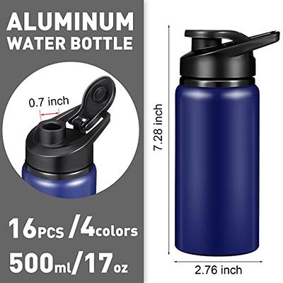 20 Pack Aluminum Water Bottles 20 Oz Metal Sports Bottles with Snap Lids  Portable Bike Water Bottle Reusable Travel Bottles with Handle Bulk Pack  for