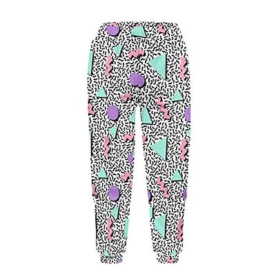 Belidome 80s 90s Sweatpants Joggers Long Pockets Pants Geometric Print for Kids  Girls Boys Szie 4-15Y for Atletic Casual Running Cycling Party - Yahoo  Shopping