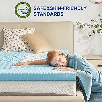  UniPon 3 Inch Gel Memory Foam Mattress Topper Queen, Plush Foam  Mattress Topper, Medium Soft Foam Bed Topper for Pressure Relief, Removable  Cover, CertiPUR-US Certified : Home & Kitchen