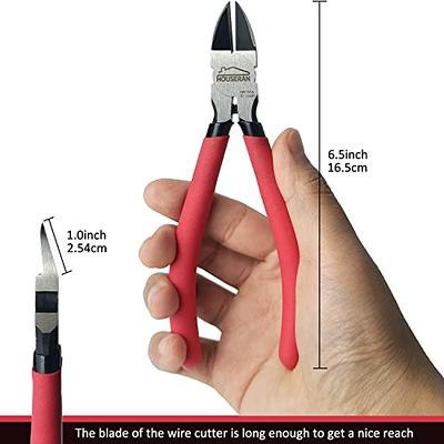 Wire Cutters, 6 inch Side Cutters, HOUSERAN Dikes Wire Cutters Diagonal  Cutters with Non-slip Red Handle, Flush Cutter Pliers, Wire Clippers,  Spring Loaded Wire Cutters for Jewelry, Crafting, Zip Tie - Yahoo