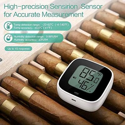 WiFi Temperature Sensor Smart Remote Temperature Monitor with Real-time  Update and History Storage, Alarm Notification for Cigar, Guitar, Indoor  Room