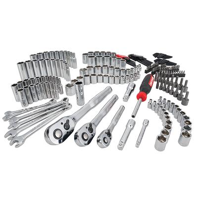 CRAFTSMAN 206-Piece Standard (SAE) and Metric Combination Polished Chrome  Mechanics Tool Set with Hard Case in the Mechanics Tool Sets department at