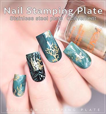 KADS Nail Art Stamping Plate Nature Manicure DIY Template Stencil Nail Set  Kit