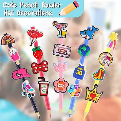  120 Pcs Pencil Topper Decorations Bulk Different Pencil Clips  Decoration PVC Pencil Toppers Accessories for Pupil Junior Students Gifts  Awards Straw Toppers Tumbler Glass Straw Decoration : Office Products