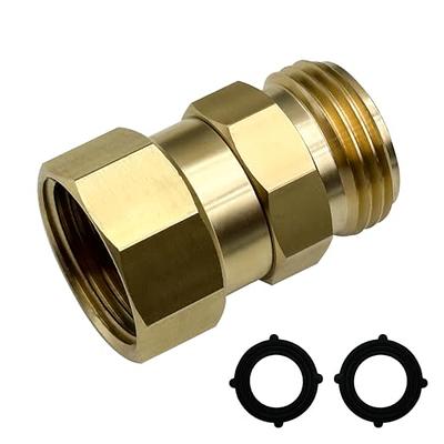 Upgraded 1-inch GHT To 0.8-inch Hose Reel Swivel Fittings Garden Hose Reel  Replacement Parts- Brass Replacement Part Brass Hose Coupling- Pipe Fitting