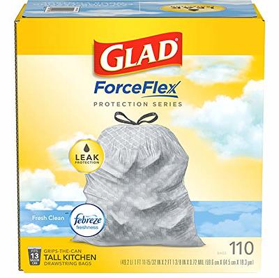 Glad ForceFlex 13 Gallon Tall Kitchen Trash Bags, Unscented, 40 Bags -  Yahoo Shopping
