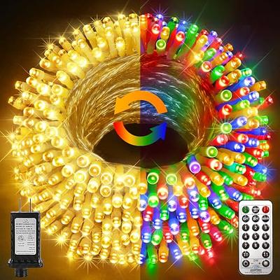 Waterproof Christmas Tree Lights With Remote 197ft Warm White