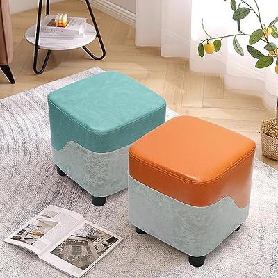 Cpintltr Velvet Wooden Step Stool for Adults Velvet Upholstered Small  Ottoman Foot Rest Stools Modern Rectangle Foot Stool Pouf Ottoman Sofa  Footrest