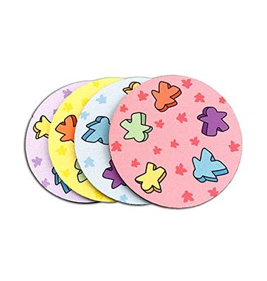 Meeple Drink Coasters- Set of 6  Meeple Design Gifts for Board