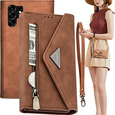  Wilken Genuine Leather iPhone Crossbody Wallet and Purse Phone  Case, Includes a Wristlet and Shoulder Strap