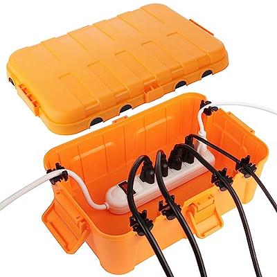 Generic COOLWUFAN Outdoor Electrical Box Waterproof, 3 Directions Waterproof Extension Cord Connection Cover Box with 6 Entry Ports Pro