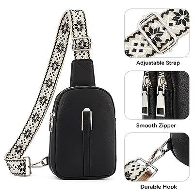 Mini printed artificial leather cross body chest bag for men and