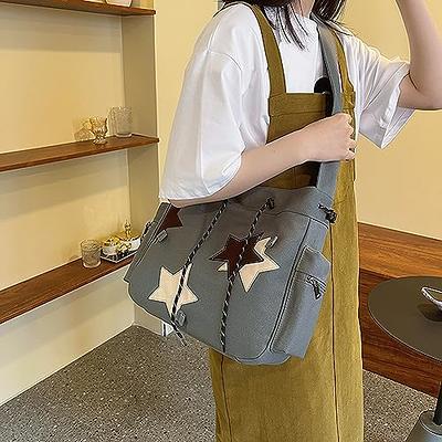  Messenger Bag for School Teen Girls, Cute Kawaii Canvas  Crossbody Bag Y2K Star Purse, Sage Green : Clothing, Shoes & Jewelry