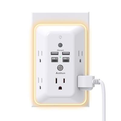 9.8ft Desktop Power Strip with USB Flat Plug Brown Extension Cord Vintage  Surge Protector 3 Outlets - Yahoo Shopping