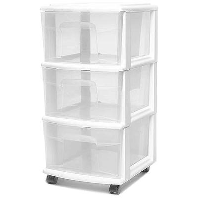 Deflect-O Tilt Bin Interlocking Compartment Storage, Black/Transparent  (20604OP), Staples