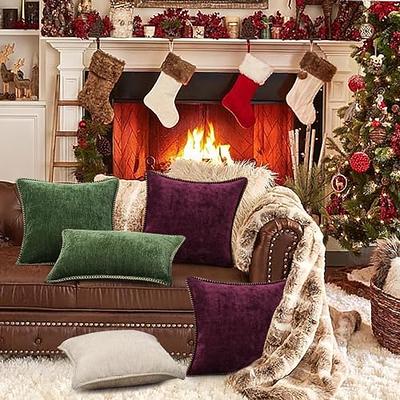 SR-HOME Set Of 2 Throw Pillow Covers , Chenille Throw Pillows