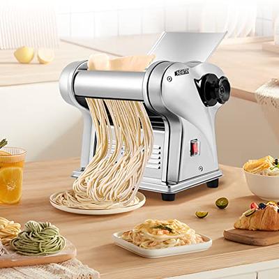 110V Electric Noodle Machine Spaghetti Pasta Maker Roller 4 Knives  Commercial