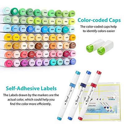 Anngrowy 61 Colors Alcohol Markers Brush Tip