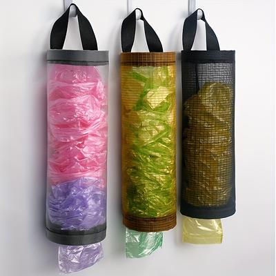 Large Plastic Bag Holder Kitchen Mesh Storage Organizer For - Temu