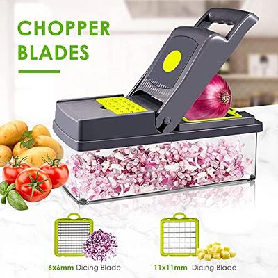 Vegetable Chopper 15 in 1,Vegetable Slicer Cutter with 8 Blade