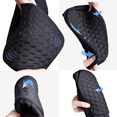 Knee Calf Padded 2 Pack Leg Thigh Compression Sleeve Sports Protective Gear  Shin Brace Support for Football Basketball Volleyball Soccer Baseball