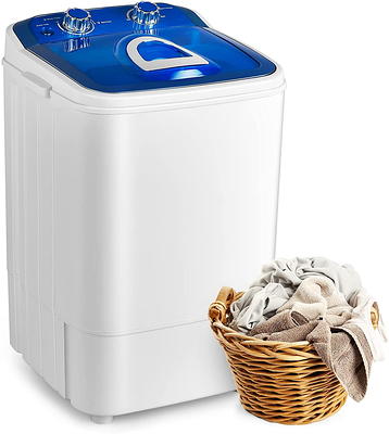 Zokop 14.3lbs Mini Semi-Automatic Washing Machine Compact Washer - Grey