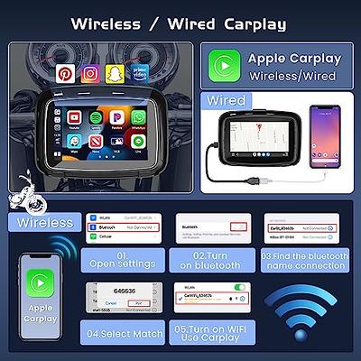 carpuride Motorcycle CarPlay Wireless Portable Dual Bluetooth Waterp
