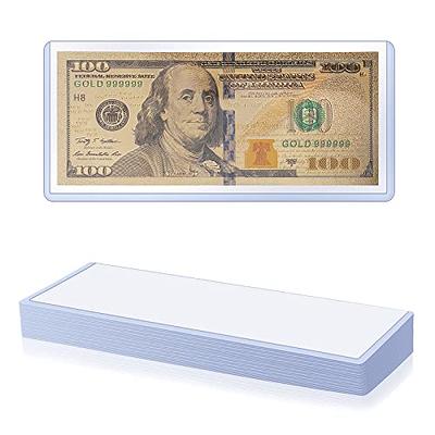 MAGICLULU Coin Sleeves 10pcs Clear Paper Money Holder Plastic