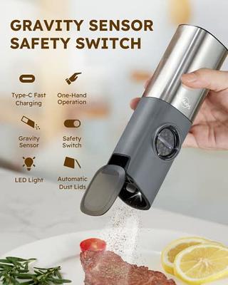 Electric Pepper And Salt Grinders Automatic Gravity Sensor Pepper