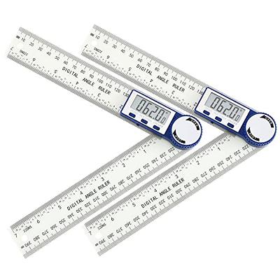 2 Pcs Digital Angle Finder Protractor 2 in 1 Angle Finder Ruler with Large  LCD Display DIY Angle Measuring Tool Construction Protractors for  Woodworking Carpenter 200 Mm/ 7.87 Inch - Yahoo Shopping